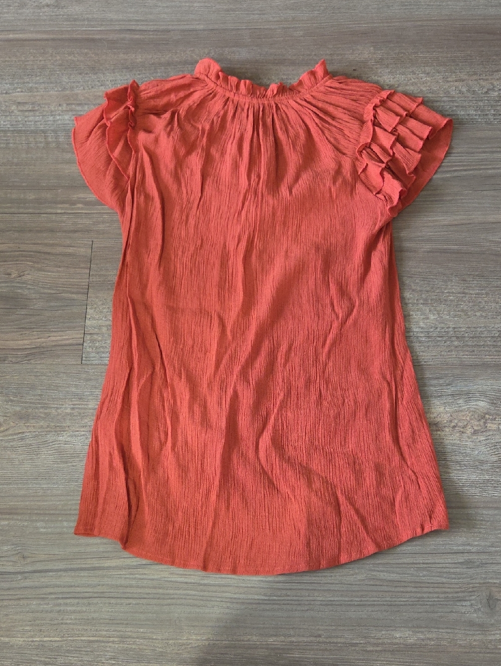 Women's Coral Ruffle Sleeve Blouse